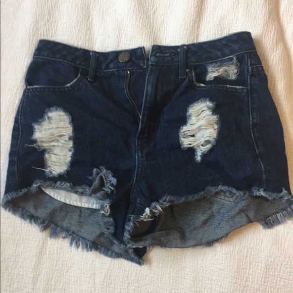 Show Me Your MuMu Pants - Show me your mumu lightly distressed denim shorts